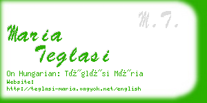 maria teglasi business card